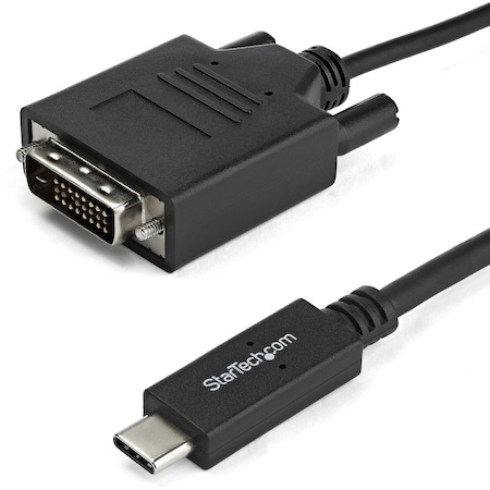Startech.Com 3.3 ft / 1 m USB-C to DVI Cable - USB Type-C Video Adapter Cable - 1920 x 1200 - Black CDP2DVIMM1MB