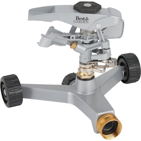 Best Garden Metal 5800 Sq. Ft. Wheeled Impulse Sprinkler 9520