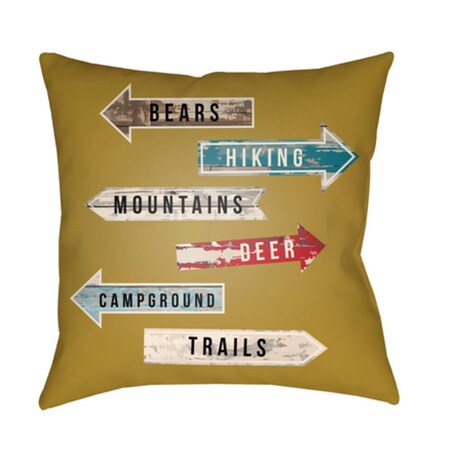 Artistic Weavers Lodge Cabin Compass Poly Filled Pillow - 20 x 20 in. LGCB2068-2020