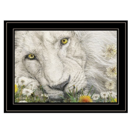 Homeroots Dandy Lion 3 Black Framed Print Wall Art 406840