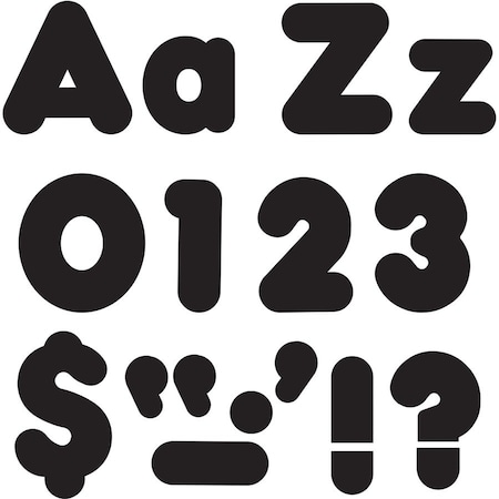 Trend Enterprises Trend Ready Letters Casual Combo Set, Black, 4"H, 182/Set T79901