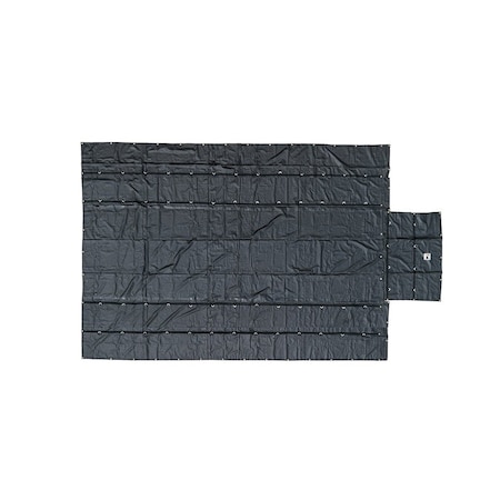 Mytee Products Heavy Duty 18oz Steel Tarp 16ft x 27ft with Flap - Black LT4FT