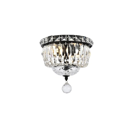 Lighting Business V2528F8BK-RC 8 in. Tranquil Flush Mount, Black LI2952233