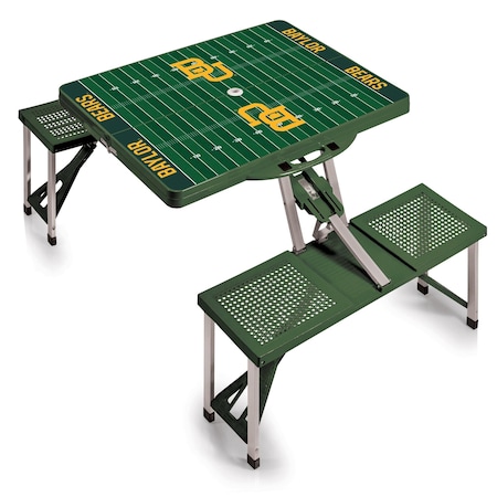 Picnic Time Family Of Brands Baylor Bears - Football Field - Picnic Table Portable Folding Table 811-00-121-925-0