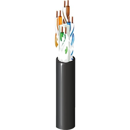 Belden 24-4P UTP SOL BC CAT 6 PO, LLDPE JKT BLACK OUTDOOR GEL, 1000FT OSP6U 0101000
