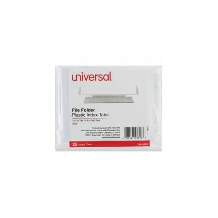 Universal Index Tabs, 25 Tabs, Clear, 25PK UNV43313