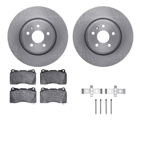 Dynamic Friction Co DFC Rotors with EURO 5000 Ceramic Brake Pads includes Hardware 6612-26010