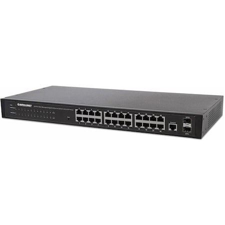 Intellinet Network Solutions SWITCH ADMINISTRABLE 24 PTOS RJ45 GIGABIT 10/100/1000 2 PTOS SFP 560917