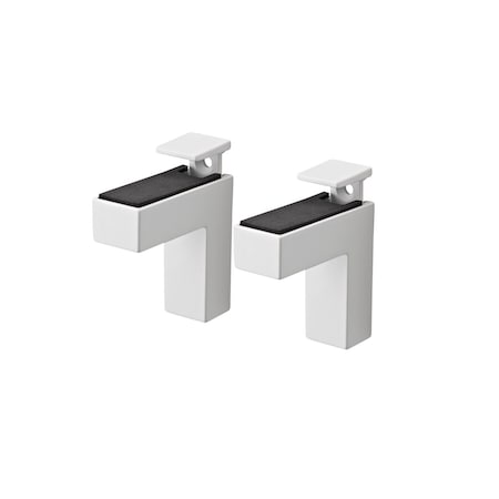 Dolle Eliot 4.4 in. H X 0.9 in. W X 2.6 in. D White Metal Shelf Clips 13428