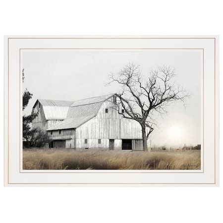 Homeroots Ohio Fields I 1 White Framed Print Wall Art 405022