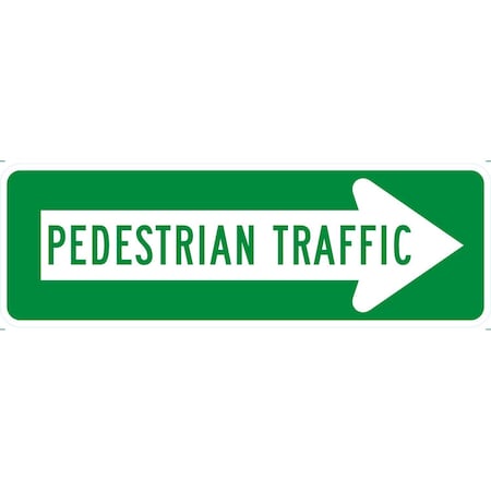 Lyle Pedestrian Traffic >, 36x12, High Intensity Prismatic, White G-15755-HI_36x12