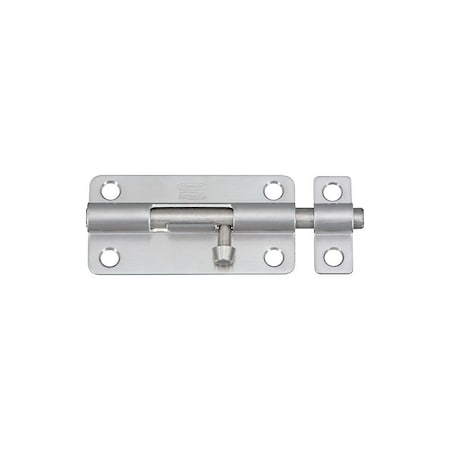 National Hardware Barrel Bolt, 0.32 in Dia Bolt Head, 4 in L Bolt, Stainless Steel N348-284