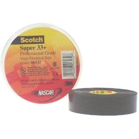 Scotch Super 33+ 3/4 in. W X 66 ft. L Black Vinyl Electrical Tape 6132-BA-100