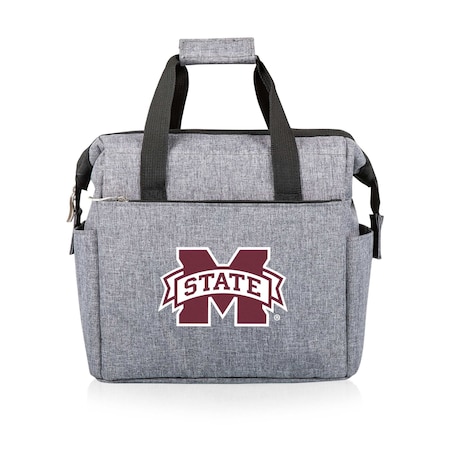 Picnic Time Family Of Brands NCAA Mississippi State Bulldogs On The Go Lunch Bag Cooler - Soft Cooler Lunch BoxHeathered Gray 510-00-105-384-0