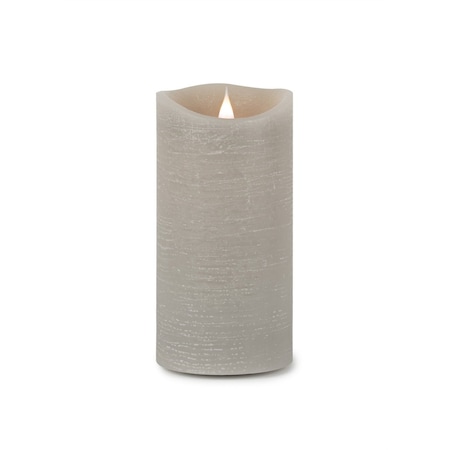 Homeroots 7" Gray Flameless Designer Candle 517683