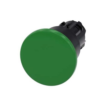 Siemens Mushroom pushbutton, 22 mm, round, plastic, green, 40mm 3SU1000-1BA40-0AA0-ZY15