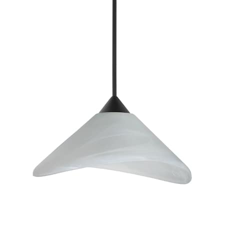 Besa Lighting Besa Hoppi Pendant, Marble, Black Finish, 1x 50W MAX GY6.35 Base 1XT-191352-BK