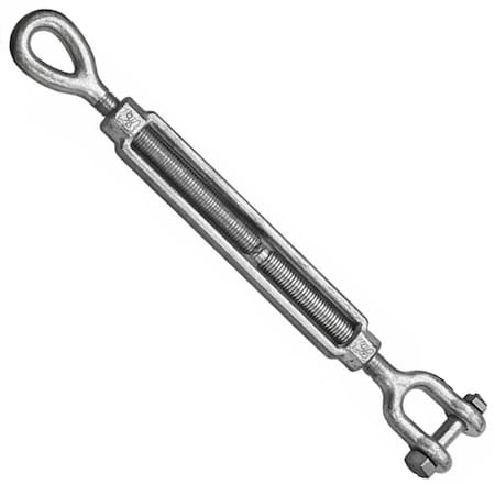 Hyw Products Drop Forged Hot Dipped Galvanized Steel Turnbuckle 5/16in x 4 1/2in Eye/Jaw 1516412
