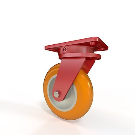 Hamilton Ergo-X2 Swivel Caster, 8" x 2" Ergo-Tech (87A) on Aluminum, 1/2" Sealed Precision Ball Bearings S-ERGO-82EMB
