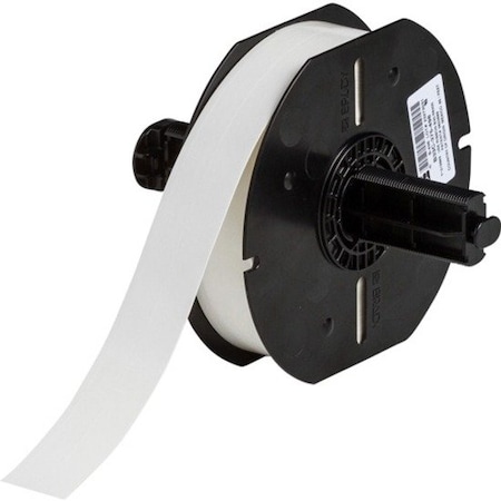 Brady B33 Polyester with Permanent Acrylic Adhesive Labels 0.375 in W x 85 ft L White B33C-375-422