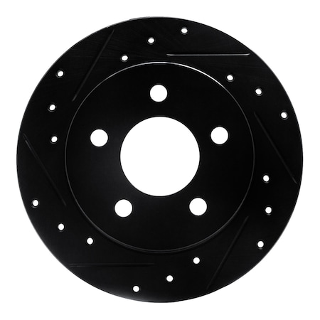 Dynamic Friction Co DFC Brake Rotor - Drilled and Slotted - Black 633-54034L