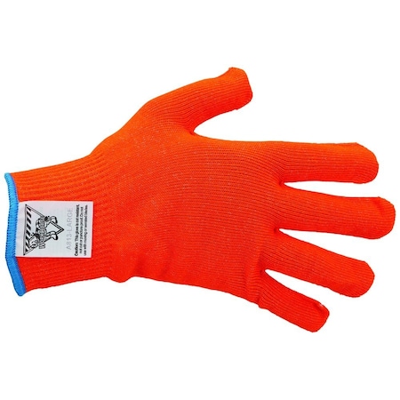 Workhorse Color-Coded Cut-Resistant Hand Protection Gloves, FDA-Compliant, A8, 13 Gauge WH A513-ORG-LGE