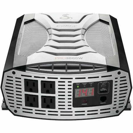 Cobra Electronics Power Inverter, 6,000 W Peak, 3,000 W Continuous, 4 Outlets CPI3000W