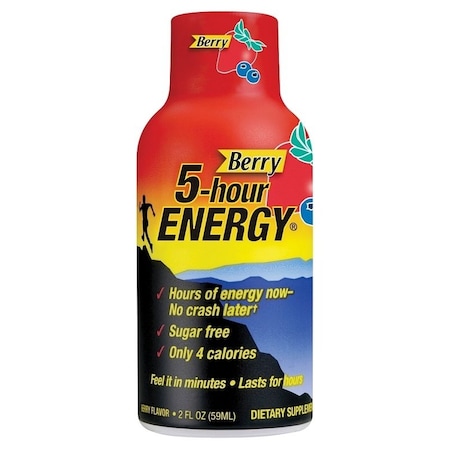 5 Hour Energy SugarFree Energy Drink, Liquid, Berry Flavor, 193 oz Bottle 500181