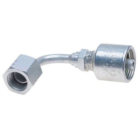 Gates Female Komatsu Style Japanese Metric Swivel - 90 Bent Tube MegaCrimp G25913-1212