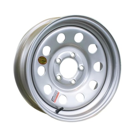 Grandes Travesuras 15 x 5 in. Modular Trailer Wheel, Silver - 5 x 4.5 in. Bolt Pattern GR3569024