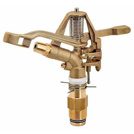 Underhill 1-1/4'' MPT Part Circle Brass Impact Sprinkler, 1'' Drive Nozzle, 1/8'' Close-in Nozzle SI125P