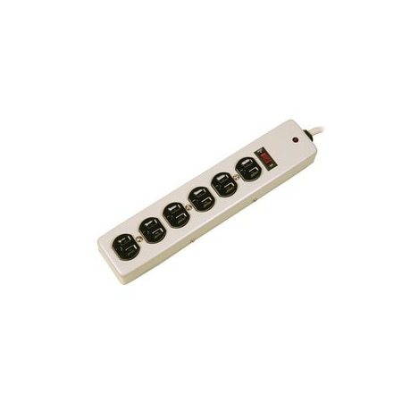 Hubbell Wiring Device-Kellems Outlet Strip, Surge, 15 ft., White HBL6MPS105015