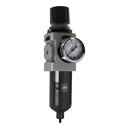 Wilkerson Filter/Regulator, Aluminum, Manual Drain B18-02-FKG0B