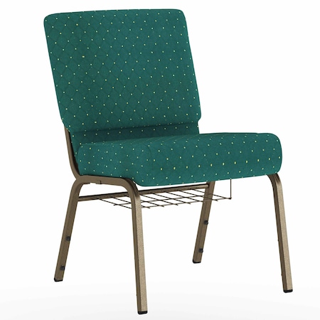 Flash Furniture Hercules Church Chair, 21-1/4 in W 25" L 33" H, Fabric Seat FD-CH0221-4-GV-S0808-BAS-GG
