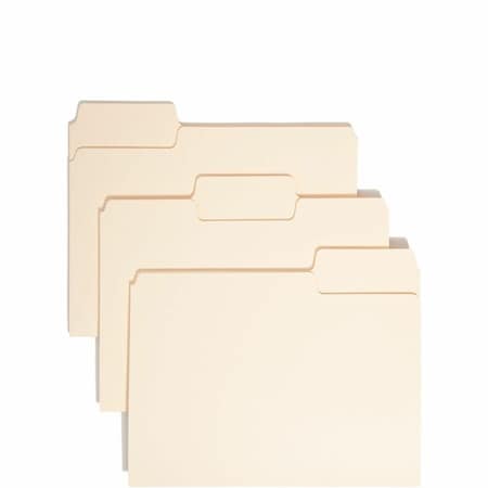 Smead SuperTab Heavyweight Folder, Manila, 1/3 Cut, Letter, 50/BX 10401