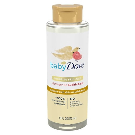 Baby Dove Sensitive Skin Care Melanin-Rich Skin Nourishment Bubble Bath, 16 Ounce, 4PK 69982149