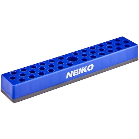 Neiko 37 Hole Magnetic Drill Bit Holder Organizer, 0.25 in Hex for Storage of Hex Bits and Drill Bits 02401A