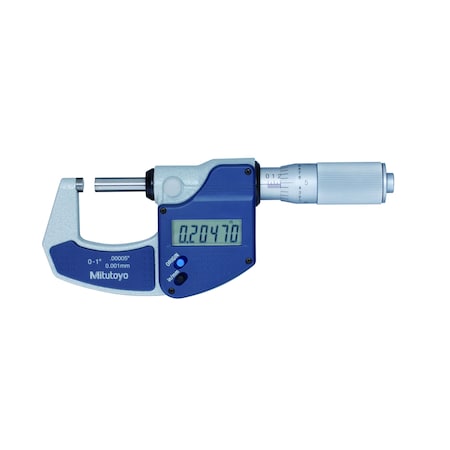 Mitutoyo Digimatic Lite Outside Micrometer, I/M 0-1 In, .00005 In, NO, FT 293-832-32