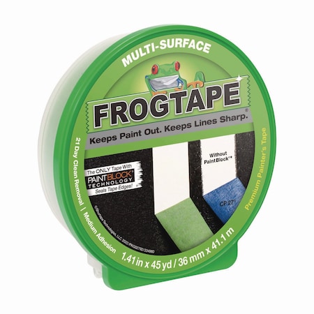Duck Brand FrogTape Multi-Surface Painting Tape, 1.41in x 45 yds, Green 1396747