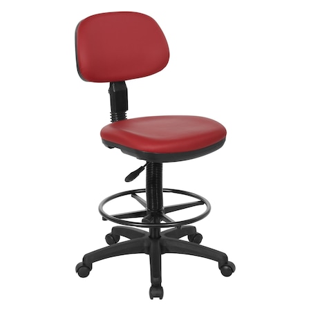 Office Star Products DC Series Sculptured Seat & Back Custom Fabric Drafting Chair, Dillon Lipstick DC517V-R100