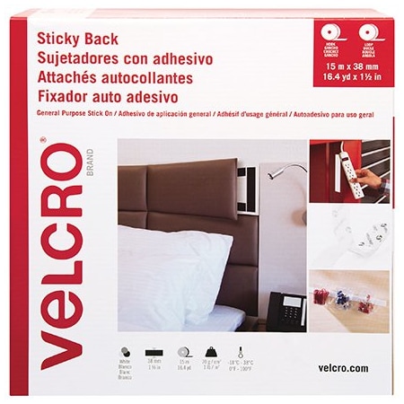 Velcro Brand 1.5'' x 16.4 yds. - White VELCRO Brand Tape - Combo VEL235