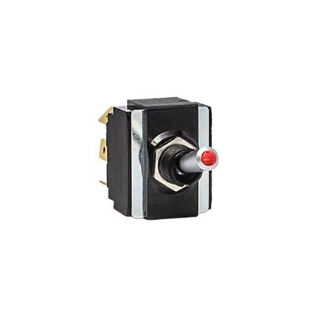 Carling Technologies Toggle Switch, SPDT, 5 Connections, On/Off/On, 3/4 hp, 20A at 12V LT-1561-601-012