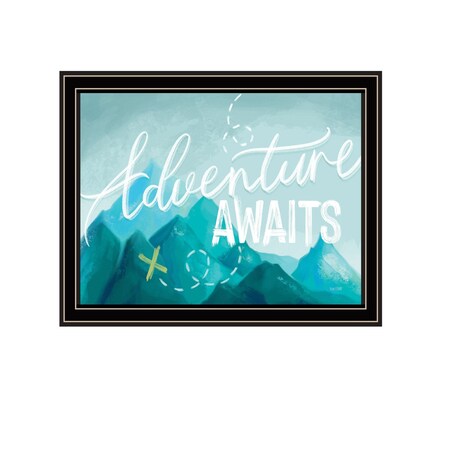 Homeroots Adventure Awaits Black Framed Print Wall Art 529857