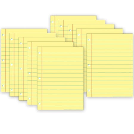 Ashley Productions Yellow Notebook Paper Smart Poly Poster Mat, 10PK ASH97021