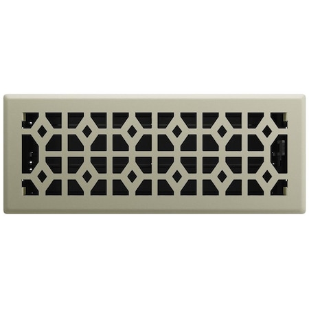 Imperial Floor Register, Polystyrene, Satin Nickel RG3464