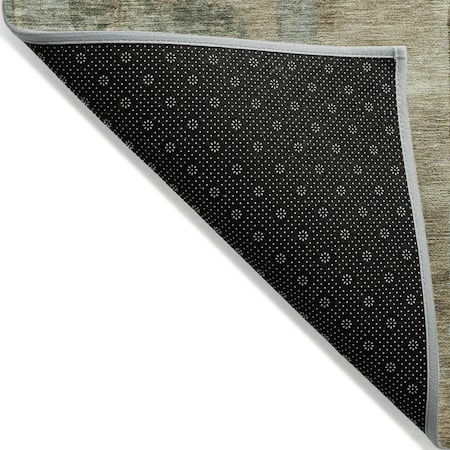 Homeroots 5' X 8' Green Gray And Sky Blue Abstract Washable Indoor Outdoor Area Rug 630772