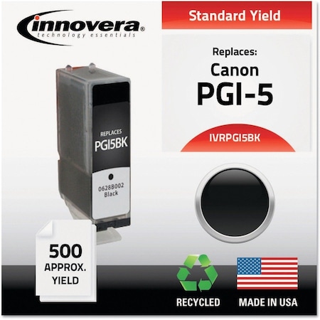 Innovera Ink Cartridge, Black, Canon, Max. Page 6000 IVRPGI5BK
