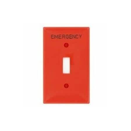 Leviton Switch Wallplate, Standard Size, Gang 1, Red 80701-RE