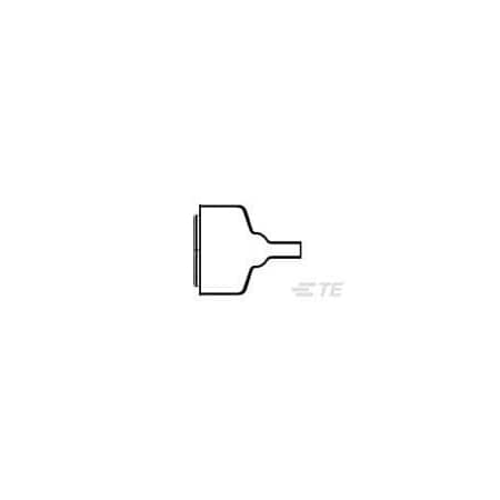 Raychem Heat Shrink Boot, 3/4 in, Black, 1.53 in 214A321-25-0
