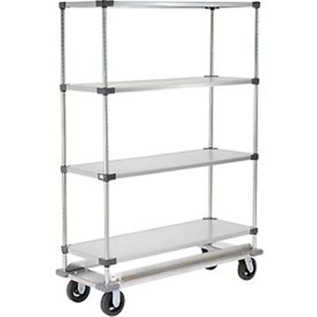 Nexel 36 x 24 x 81 in. Galvanized Shelf Truck with Dolly Base, Gray - 1600 lbs 242001